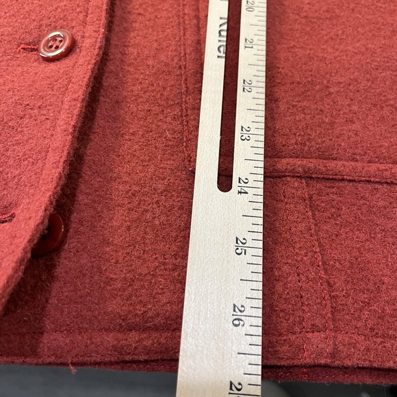 Vtg Talbots Alpaca Wool Blend Button Up Jacket Rust Womens L Classic Outdoor - Picture 7 of 7